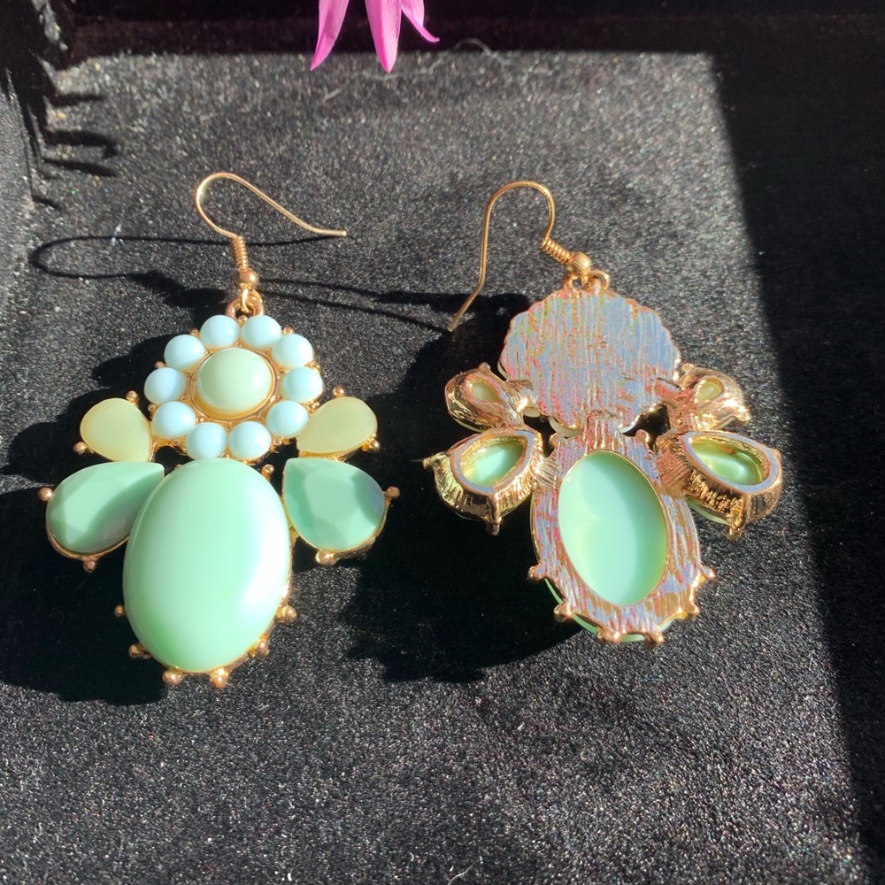 Goldtine earrings mint and aqua - Picture 4 of 4